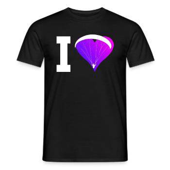 Men's Paragliding Paragliding Paragliding - Men's T-Shirt - black - Front - AI Model Male 178 light (178cm)