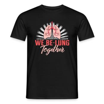 Atemtherapeuten-Shirt, We Be Lung Together - Männer T-Shirt - Schwarz - Vorne - AI Model Male 178 light (178cm)