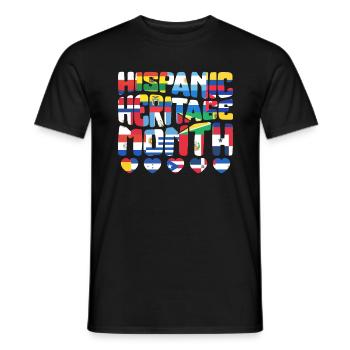 Chemise du Mois national du patrimoine hispanique, hispanique - T-shirt homme - noir - Devant - AI Model Male 178 light (178cm)
