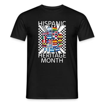 Chemise du Mois national du patrimoine hispanique, hispanique - T-shirt homme - noir - Devant - AI Model Male 178 light (178cm)