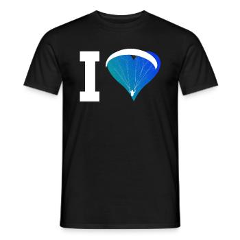 Paragleiter Gleitschirmfliegen Parapente - T-shirt homme - noir - Devant - AI Model Male 178 light (178cm)