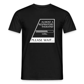 Fast ein Atemtherapeuten-Shirt, Loading - Männer T-Shirt - Schwarz - Vorne - AI Model Male 178 light (178cm)
