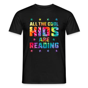 Tous les enfants cool lisent des amoureux des livres de chemises - T-shirt homme - noir - Devant - AI Model Male 178 light (178cm)