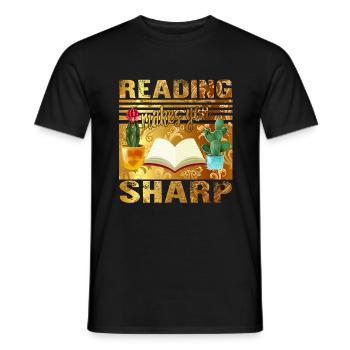 La lecture de chemise de lecture vintage vous rend vif - T-shirt homme - noir - Devant - AI Model Male 178 light (178cm)