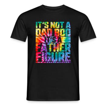 Its Not A Dad Bod Its A Father Figure Retro - Men's T-Shirt - black - Front - AI Model Male 178 light (178cm)
