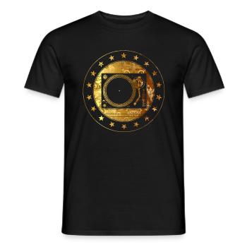 DJ Platine et Haut-Parleurs, Chemise Homme et - T-shirt homme - noir - Devant - AI Model Male 178 light (178cm)