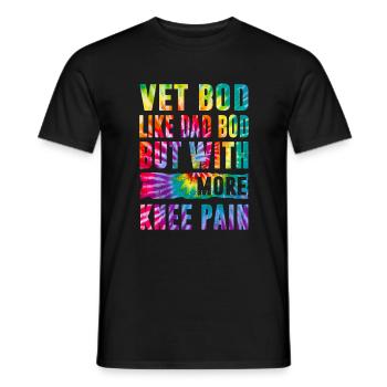 Vet Bod wie ein Papa Bod, aber mit mehr Knieschmerzen - Männer T-Shirt - Schwarz - Vorne - AI Model Male 178 light (178cm)