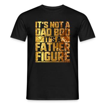 Its Not A Dad Bod Its A Father Figure Retro - Men's T-Shirt - black - Front - AI Model Male 178 light (178cm)