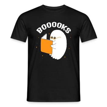 Chemise de costume d’Halloween, Boooooks Ghost Cute Book - T-shirt homme - noir - Devant - AI Model Male 178 light (178cm)