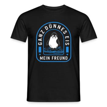 Ganz Dunnes Eis Mein Freund Shirt, Niedliches - Men's T-Shirt - black - Front - AI Model Male 178 light (178cm)