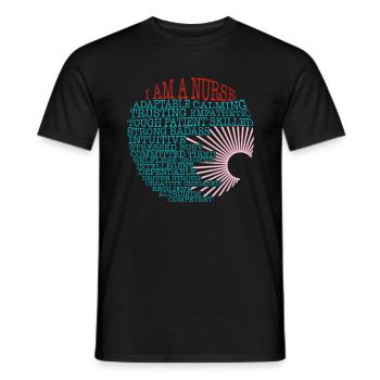 Chemise d’infirmière, Je suis une infirmière adaptable drôle de tee-shirt, - T-shirt homme - noir - Devant - AI Model Male 178 light (178cm)