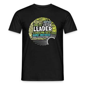 Leadership Shirt, Leader Integrity Unite - Men's T-Shirt - black - Front - AI Model Male 178 light (178cm)