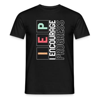 SPED Shirt, IEP I Courage Progress Tee, Lehrer - Männer T-Shirt - Schwarz - Vorne - AI Model Male 178 light (178cm)