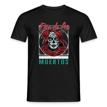 Dia De Los Muertos Shirt, Garbancera Catrina - Men's T-Shirt - black - Front - AI Model Male 178 light (178cm)