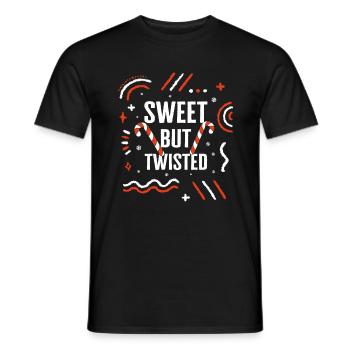 Weihnachtshemd, süße, aber verdrehte Zuckerstange - Männer T-Shirt - Schwarz - Vorne - AI Model Male 178 light (178cm)