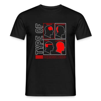 Socialist Shirt, Type Of Headaches Tee, - Men's T-Shirt - black - Front - AI Model Male 178 light (178cm)