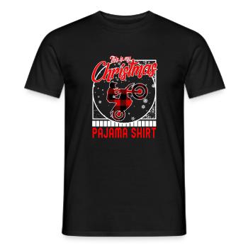 Christmas Shirt, This Is My Christmas Pajama - Men's T-Shirt - black - Front - AI Model Male 178 light (178cm)