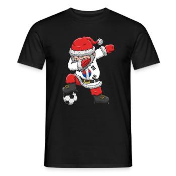 Soccer Boy Dabbing Santa Weihnachtstrikot Süd - Männer T-Shirt - Schwarz - Vorne - AI Model Male 178 light (178cm)