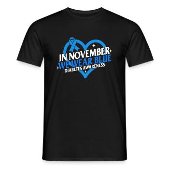 Diabetes Awareness Shirt, im November tragen wir - Männer T-Shirt - Schwarz - Vorne - AI Model Male 178 light (178cm)