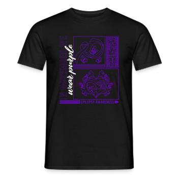 Epilepsy Awareness Shirt, In November We Wear - Men's T-Shirt - black - Front - AI Model Male 178 light (178cm)