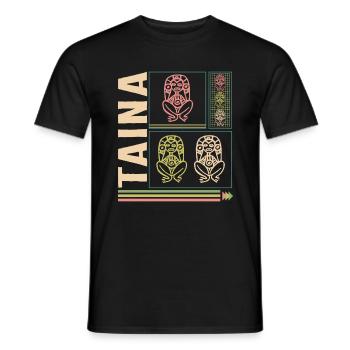 Taina Hemd, Atabey Göttin von Taino Puerto Rico - Männer T-Shirt - Schwarz - Vorne - AI Model Male 178 light (178cm)