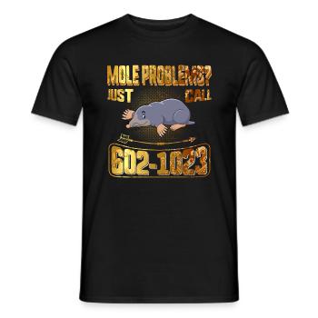 Mole Day Mole Problems Just Call Avogadro's - Men's T-Shirt - black - Front - AI Model Male 178 light (178cm)