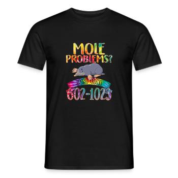 Mole Day Mole Problems Just Call Avogadro's - Men's T-Shirt - black - Front - AI Model Male 178 light (178cm)