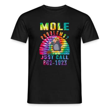 Vintage Mole Day Mole Problems Just Call - Men's T-Shirt - black - Front - AI Model Male 178 light (178cm)