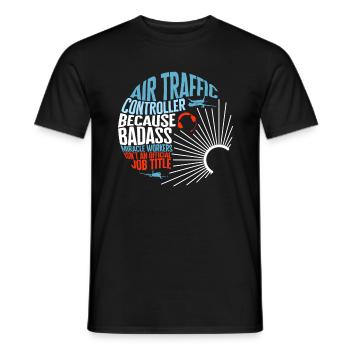 Pilotenhemd, Fluglotse Offizieller Job - Männer T-Shirt - Schwarz - Vorne - AI Model Male 178 light (178cm)