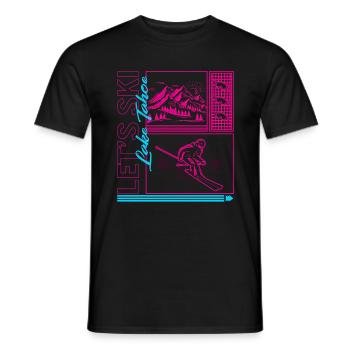 Ski Shirt, Let's Ski Lake Tahoe Mountain Skiing - Männer T-Shirt - Schwarz - Vorne - AI Model Male 178 light (178cm)