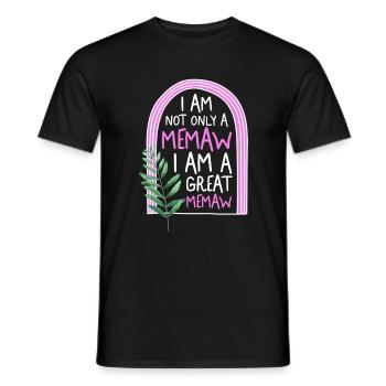 Memaw Shirt, ich bin nicht nur ein Memaw Ich bin ein Großartiger - Männer T-Shirt - Schwarz - Vorne - AI Model Male 178 light (178cm)