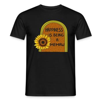 Chemise de grand-mère, le bonheur est d’être un memaw - T-shirt homme - noir - Devant - AI Model Male 178 light (178cm)