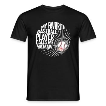 Mon joueur de baseball préféré m’appelle Memaw Shirt, - T-shirt homme - noir - Devant - AI Model Male 178 light (178cm)