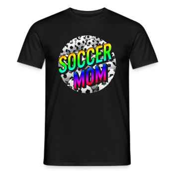 Mutter-Shirt, Fußball Mama süßes Tee, Mama Sport - Männer T-Shirt - Schwarz - Vorne - AI Model Male 178 light (178cm)