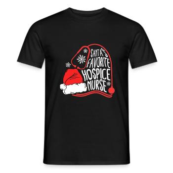 Hospizhemd, die Lieblings-Hospizschwester des Weihnachtsmanns - Männer T-Shirt - Schwarz - Vorne - AI Model Male 178 light (178cm)
