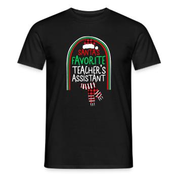 Weihnachtshemd, der Lieblingslehrer des Weihnachtsmanns - Männer T-Shirt - Schwarz - Vorne - AI Model Male 178 light (178cm)