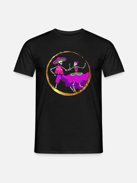 Dia de los Muertos Hemd, Ballett Folklorico Zucker - Männer T-Shirt - Schwarz