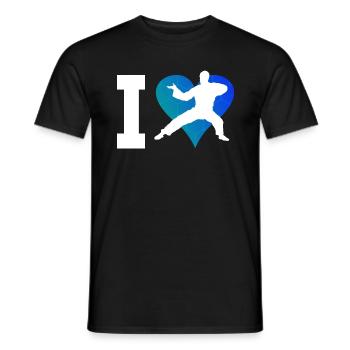Herren Kung Fu Kungfu Damen Kampfsport Wushu - Männer T-Shirt - Schwarz - Vorne - AI Model Male 178 light (178cm)