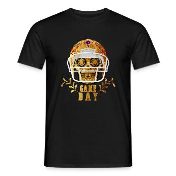 Spieltag Lustige Fußballsaison Zuckerschädel - Männer T-Shirt - Schwarz - Vorne - AI Model Male 178 light (178cm)