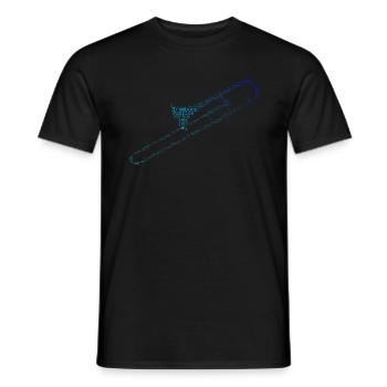 Tromboniste jazz en cuivres hommes Trombone jazz - T-shirt homme - noir - Devant - AI Model Male 178 light (178cm)