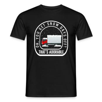 Postbotenhemd, oh du bekommst Schneetage von der Post - Männer T-Shirt - Schwarz - Vorne - AI Model Male 178 light (178cm)