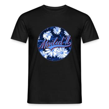 Mailman Shirt, Mailed It Floral Cute Tee, drôle - T-shirt homme - noir - Devant - AI Model Male 178 light (178cm)