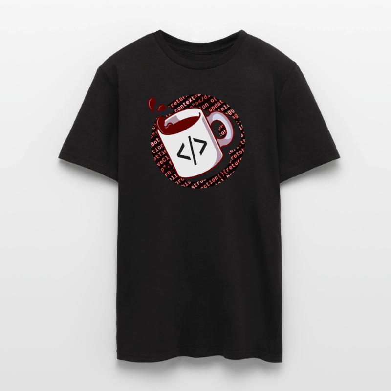 Chemise Programmeur, Code JavaScript Amateur de café T-shirt Homme