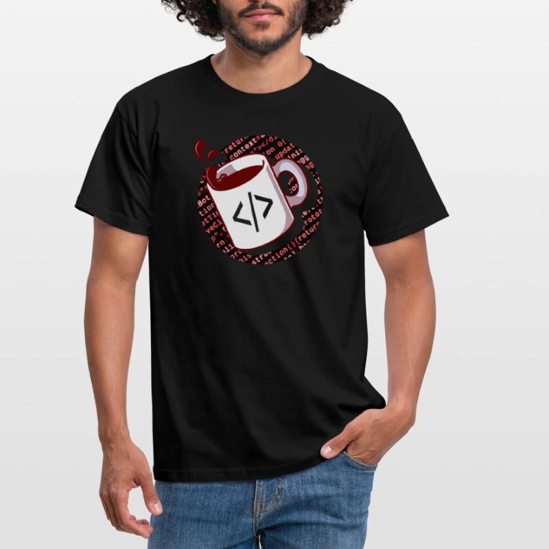 Chemise Programmeur, Code JavaScript Amateur de café T-shirt Homme