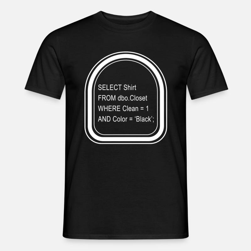 Programmierer-Shirt, Structured Query Language Tee, - Männer T-Shirt - Schwarz