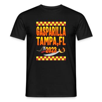 Gasparilla Shirt, Gasparilla Tampa Florida 2023 - Männer T-Shirt - Schwarz - Vorne - AI Model Male 178 light (178cm)