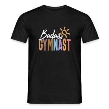 Gymnastikhemd, Badass Gymnast Tee, Sport Girl - Männer T-Shirt - Schwarz - Vorne - AI Model Male 178 light (178cm)