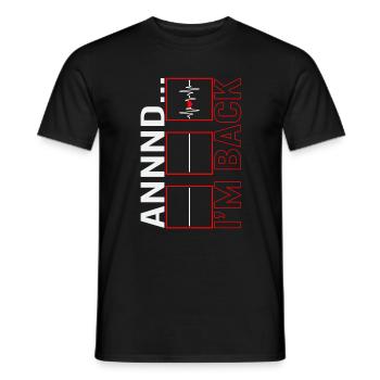 Herzchirurgie Shirt, und ich bin zurück T-Shirt, lustig - Männer T-Shirt - Schwarz - Vorne - AI Model Male 178 light (178cm)
