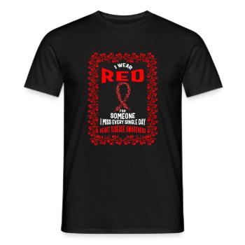 Herzchirurgie Shirt, ich trage rot für jemanden - Männer T-Shirt - Schwarz - Vorne - AI Model Male 178 light (178cm)