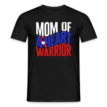 Herzchirurgie Shirt, Mama eines Herzkrieger-Tees, - Männer T-Shirt - Schwarz - Vorne - AI Model Male 178 light (178cm)